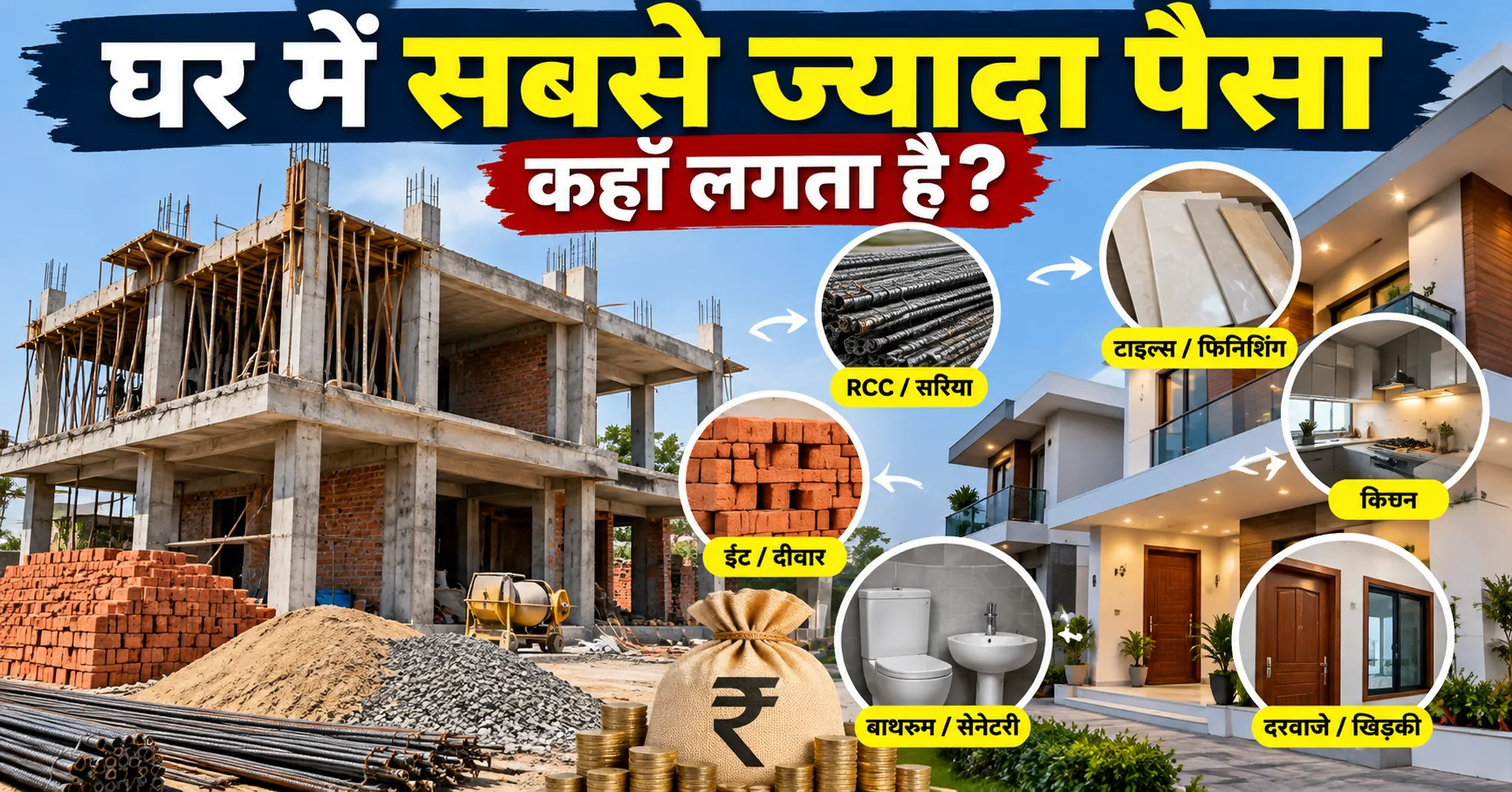 घर बनाने में सबसे ज्यादा पैसा कहाँ लगता है