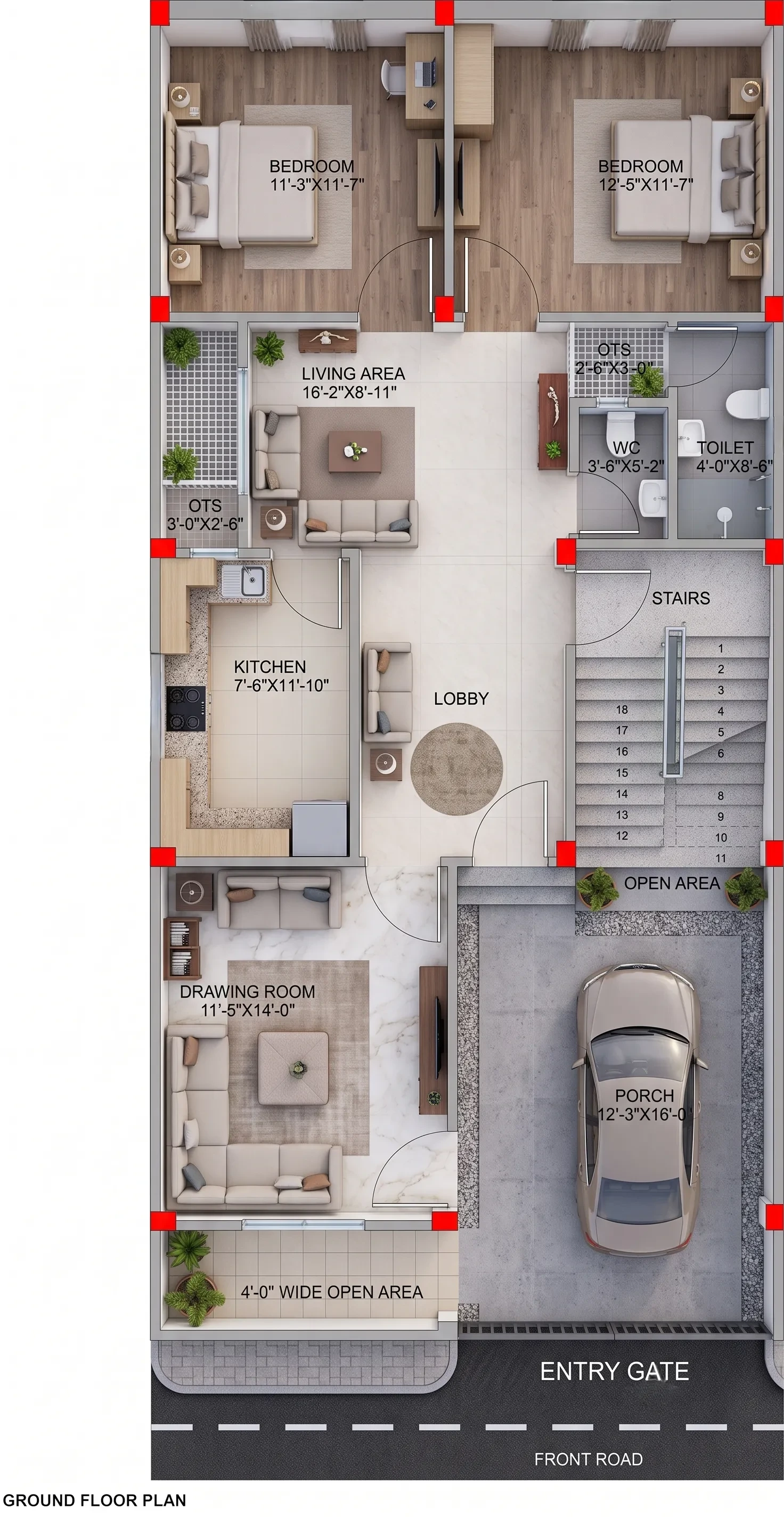 25X53 HOUSE PLAN EAST FACING GHAR KA NAKSHA