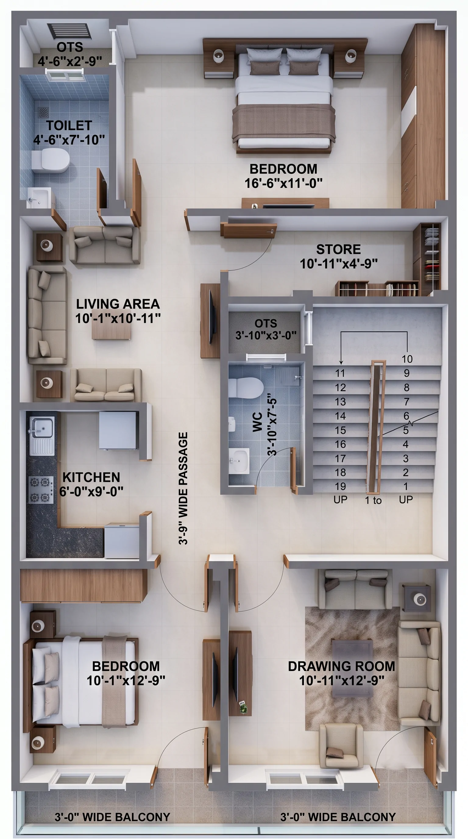 22x50 East Facing House Plan with Car Parking | 3BHK G+1 Ghar Ka Naksha